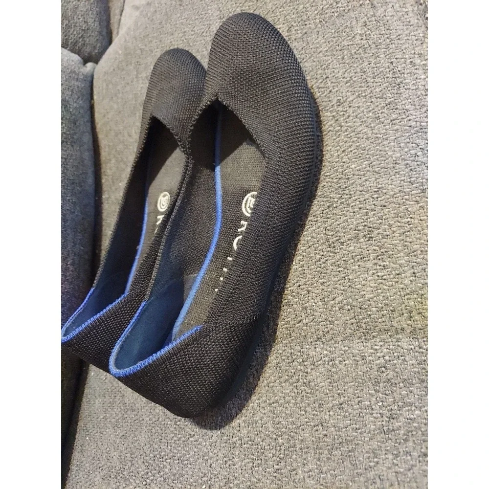 Rothy's The‎ Point Black Slip On Flat Shoes Women's Size US 6 Y2k Boho Grunge